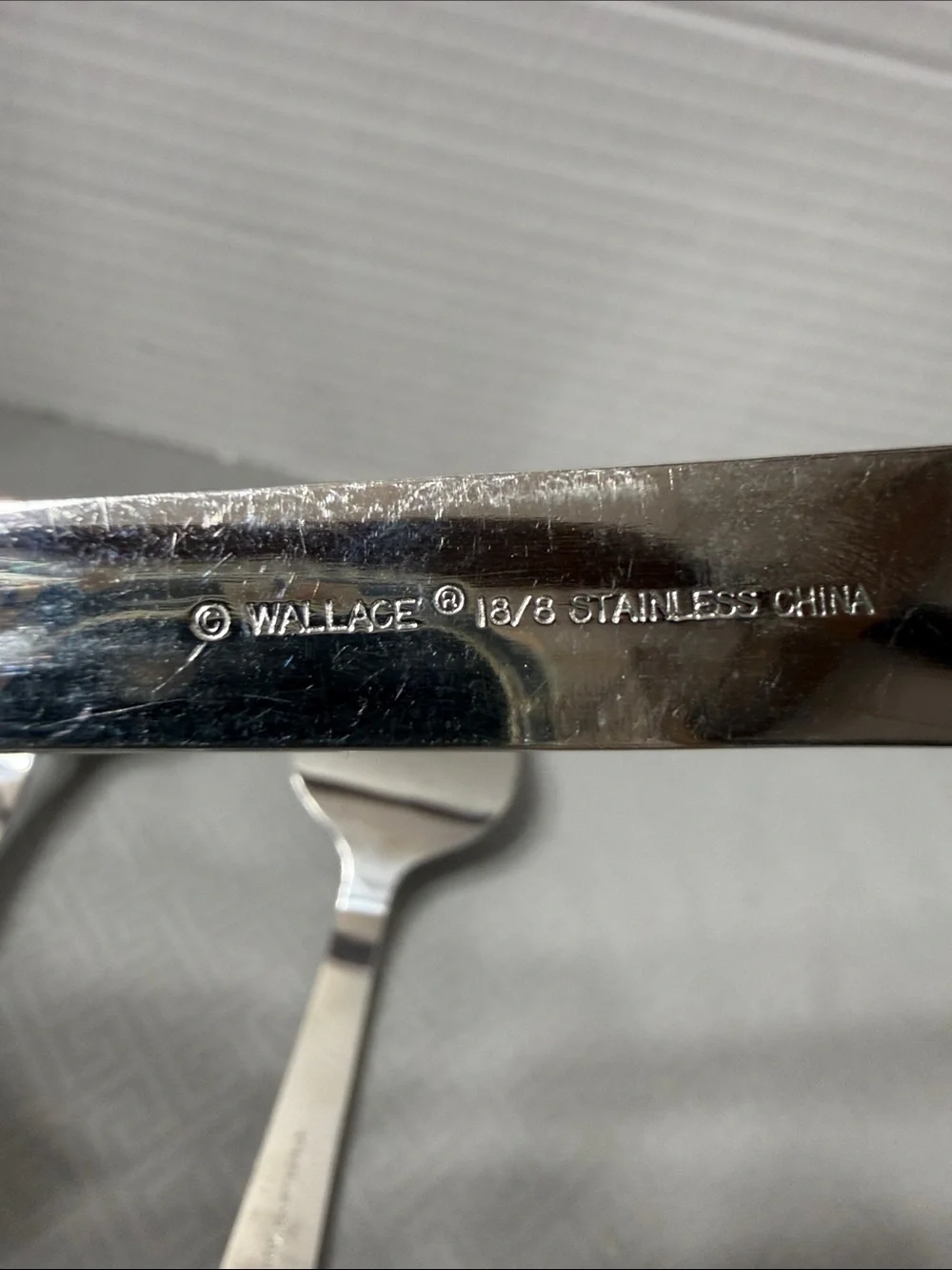 Manhattan Pattern by Wallace Stainless 1 Serving Fork and 2 Serving Spoons 3pcs